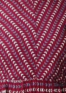 Burgundy Patterned Dress
