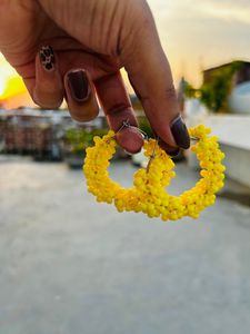 Pearl Hoop Bali Earring