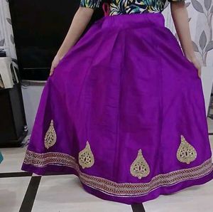Purple Ethnic Skirt