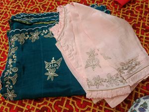Peacock Blue Soft Silk Saree
