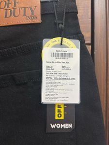 Black Denim Long Skirt
