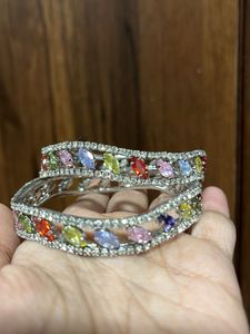 Beautiful One Time Used Diamond Bangles