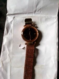 Rose Gold Mesh Strap Watch