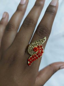 Rhinestone Mustache Ring