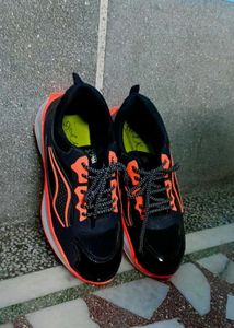 Stylish Black &amp; Orange Sneakers