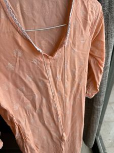 Peach Pretty Kurti