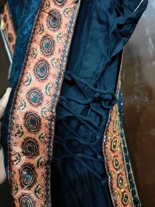 Embroidered A line double layer Kurti with Dupatta