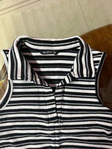 Black And White Crop Top