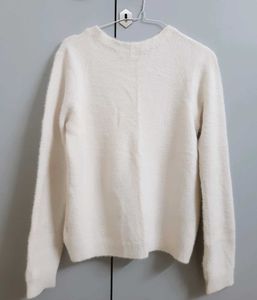 Cozy White Knit Sweater