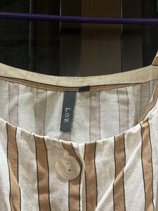 Striped Button-Down Mini Dress