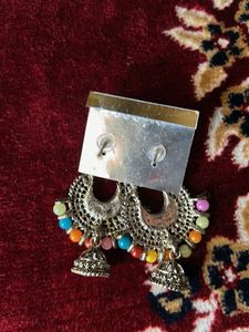 Boho Colorful Jhumka Earrings