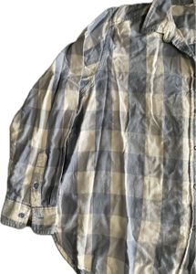 Blue &amp; White Plaid Button-Down Shirt