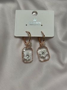 Crown Flower Earrings