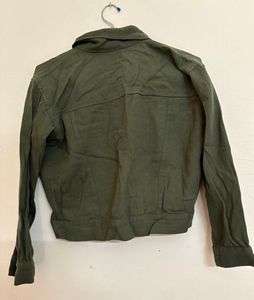 Olive Green Denim Jacket
