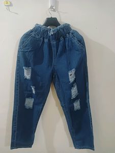 Elastic Blue Joggers For All Waist ✨🤍