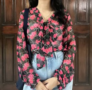 Pinterest Korean Floral Top