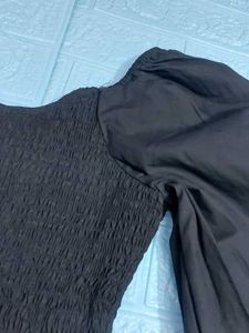 Black Ruffle Top