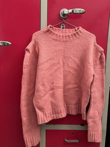 Pink Knit Pullover Sweater