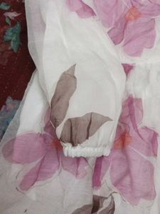 Floral Print White Dress