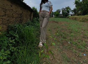 Beige wide leg trousers on sale