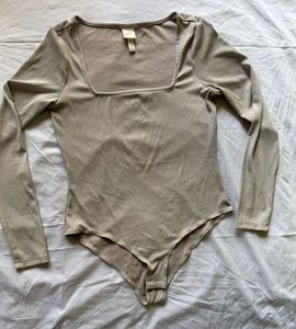 Beige Bodysuit - Long Sleeve
