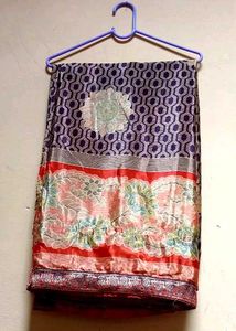 Crepe Floral Saree With Blouse 🤎
