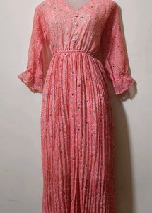 Floral Pink Maxi Dress