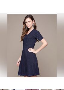 Label Ritu Kumar Blue Solid Dress