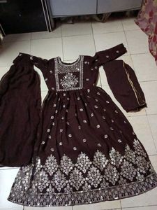 Beautiful Naira Cut Kurta With Pant And Duppata