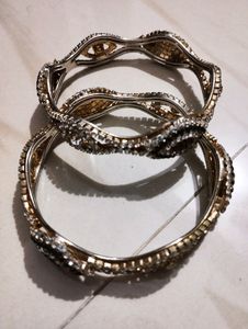 Diamond Bangles Pair