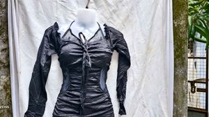 23139. Sleek Black Mini Dress