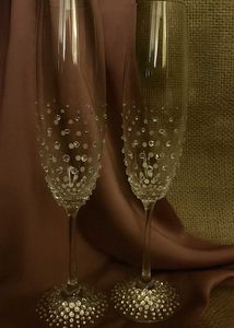 Decorated Champagne Flutes