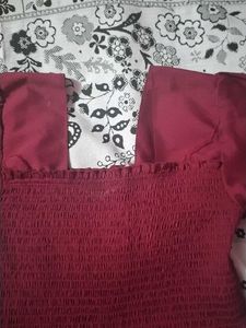 Maroon Long Sleeve Top