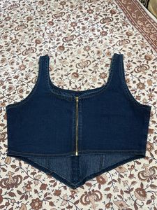 Denim Corset Top