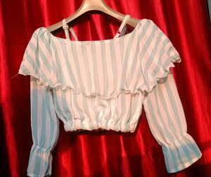 Striped Ruffle Maxi Dress