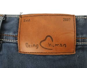 Being Human Men&#39;s Dark Wash Slim Fit Jeans