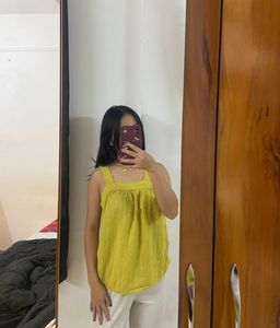 Yellow Striped Tank Top