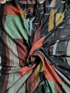 Abstract Pattern printed cotton silk dupatta
