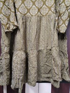 Olive Green Printed Kurti