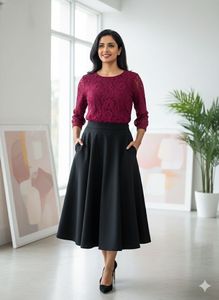 🍷 Reversible Vogue: Crimson Lace Statement Top! ✨