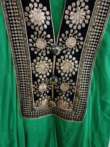 Three Piece Green Wedding Anarkali