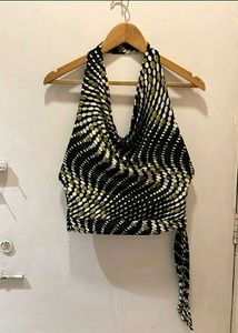 Patterned Halter Top