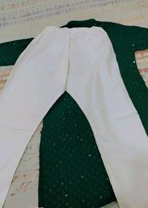 Green Embellished Kurta