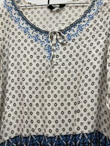 Lucky Brand Printed Peasant Top