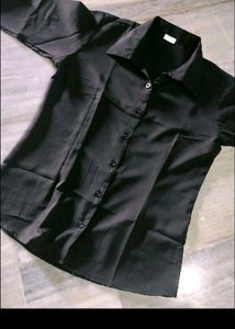 Black Formal Shirt For Women Girls