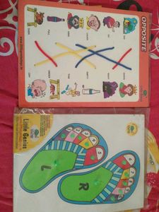 2 NEW LITTLE GENIUS BOARD WOODEN GAME