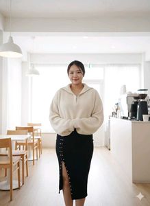white korean winter jacket