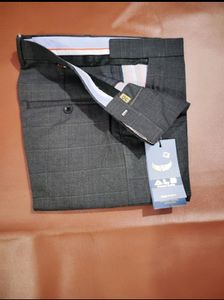 Dark Grey Check Formal Pant