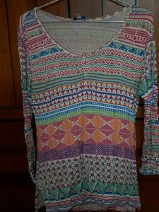 global desi pink multicolor high low top size s
