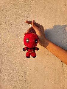 Crochet Deadpool Plushie Keychain